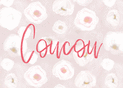 Coucou fleuri sur fond pastel d&eacute;licat